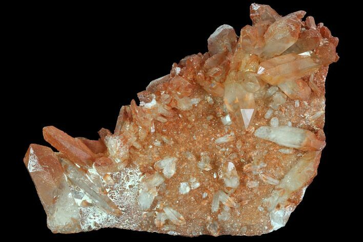 Natural, Red Quartz Crystal Cluster - Morocco #88912